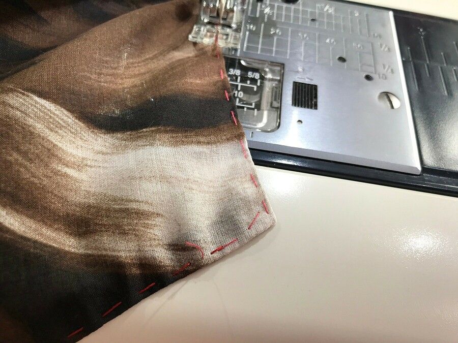 How to topstitch a corner perfectly — step 1