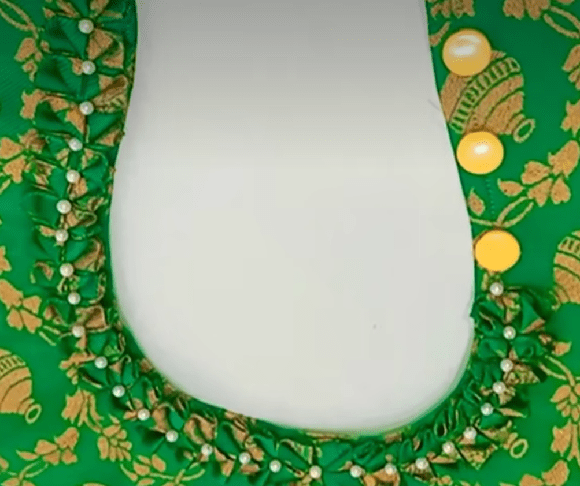 A simple dress decorated with bias tape
