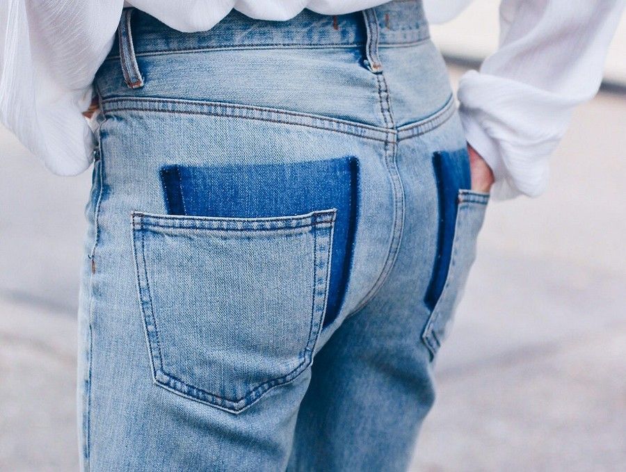 Jeans with pockets ready to be moved