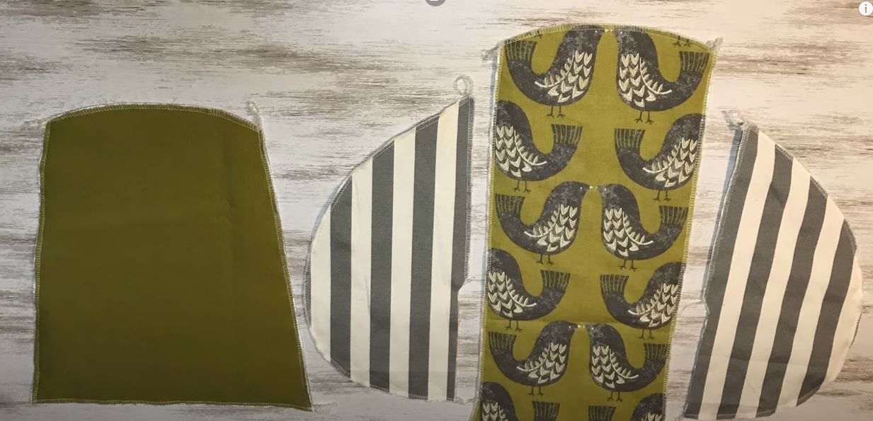 Outer fabric joined to stabilizer around the edges