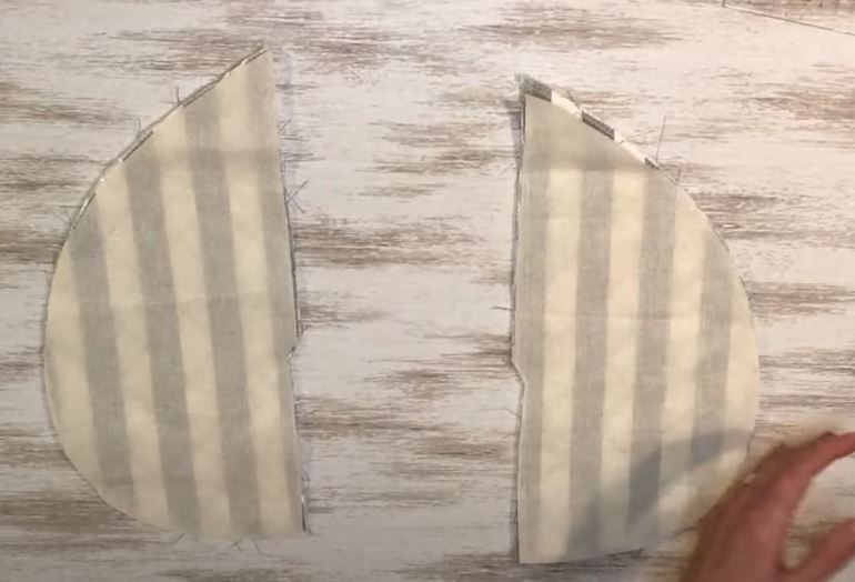 Extra side pocket pieces cut from thin fabric