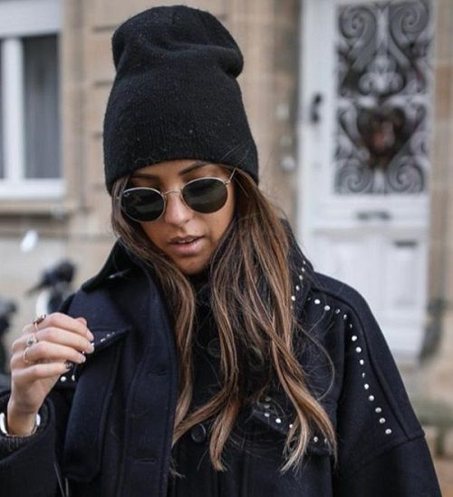 A black youth-style beanie