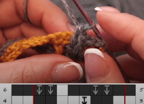 Continuing the mosaic crochet pattern from the chart