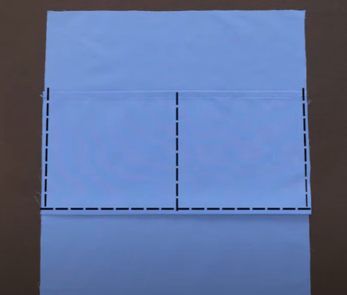 Layout for interior pockets on the tote lining
