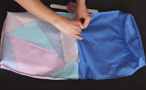 Joining the outer grocery tote to the lining
