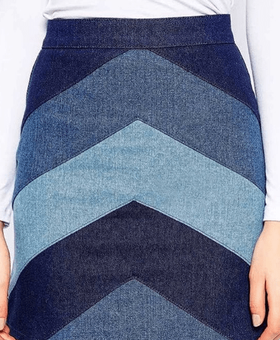 Upcycled jeans skirt