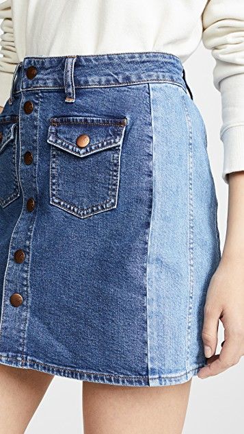 DIY denim skirt project