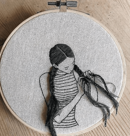 Finished 3D embroidery project