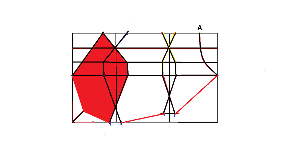 Bra-cup diagram with the left piece highlighted in red