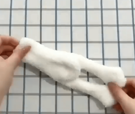 Stuffed white-sock body and leg blank