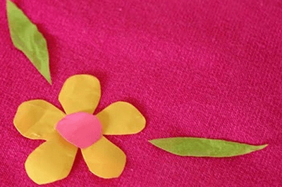 Pressing the design with an iron