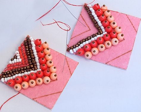 Beaded patches for decorating the swimsuit