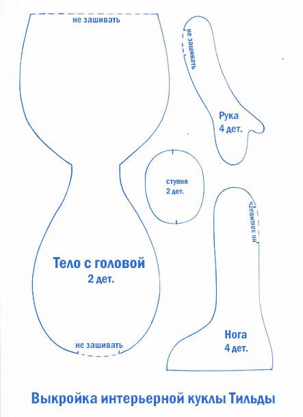 Шьем милую куклу-тильду