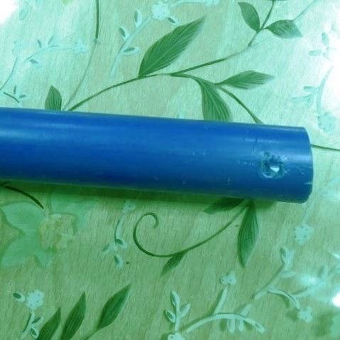 Drilling a hole in the pipe handle