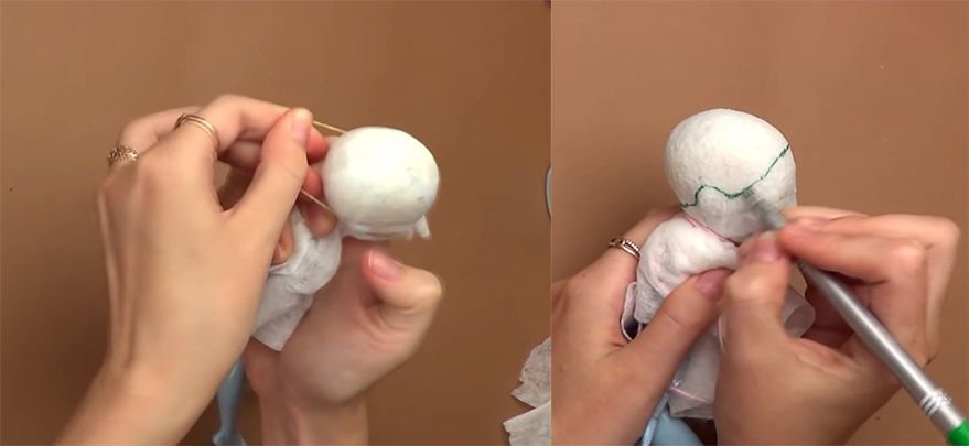 Как сделать парик для куклы из прядей волос