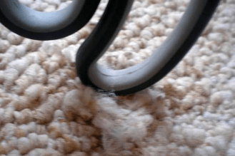 Притискання ворсу ножицями