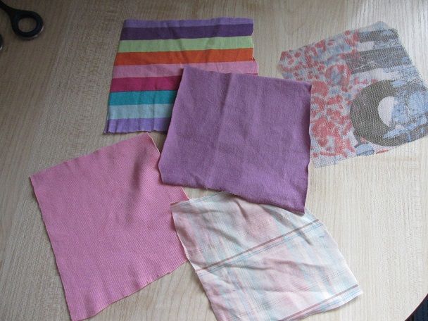 Fabric scraps for the appliqué