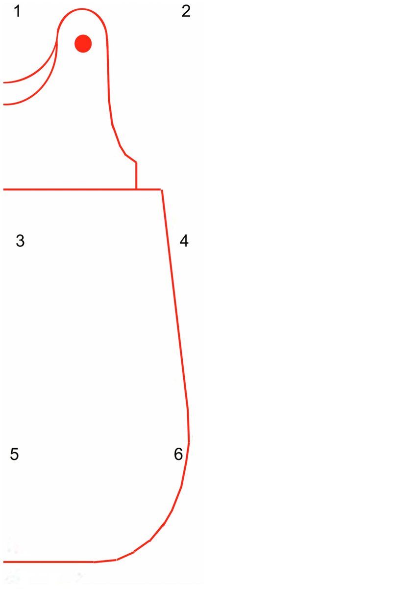 Sleep sack pattern sheet with the main bag piece