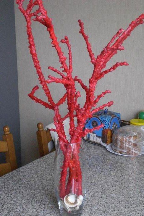 A branch prepared for crafting