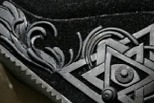 Gluing clay pieces to the boots