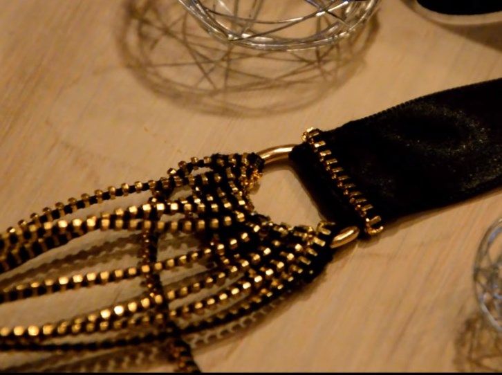 Sewing the ribbon to the D-ring