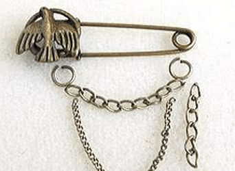 Decorative safety-pin brooch, step 3