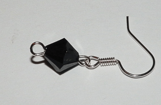 Ear wire attached to the bead