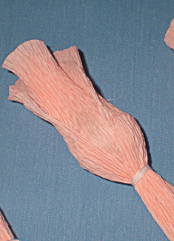 Crepe paper piece for the center of the bud