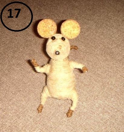 Finished cork mouse body without decoration