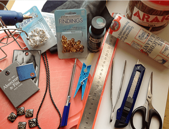Materials and tools for leather jewelry