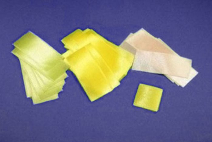Square and rectangular satin ribbon blanks