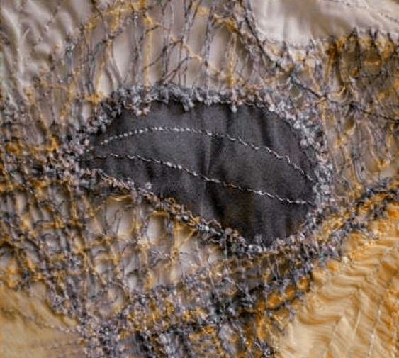 Lacy texture of a crazy wool scarf