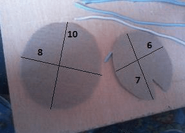 A layout diagram for the spider's wire leg pieces