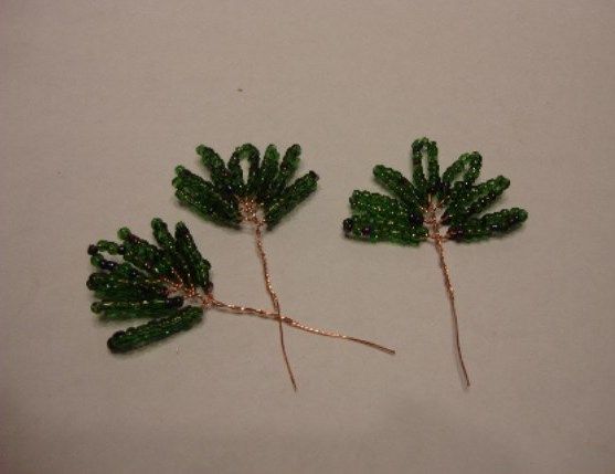 Two beaded branches for the upper tree tier