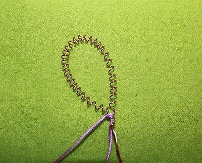 Single petal frame made from a wire coil