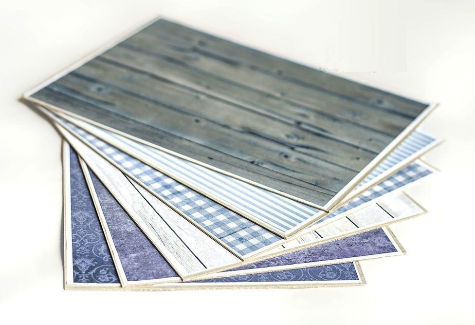 Printed wood and fabric textures for the photo backdrop