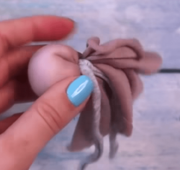 Gnome nose made of nylon with cotton stuffing